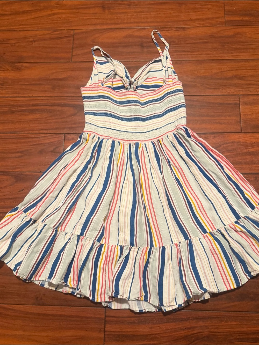 Anthropologie Multicolor Striped Mini Dress - Blue, Red, Yellow - Picture 6 of 10